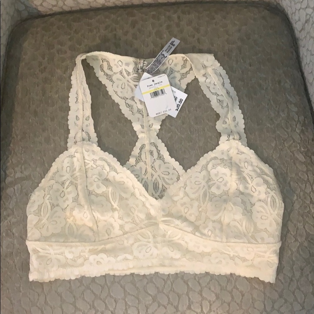 NWT Free People Lace bandeau Ivory size M